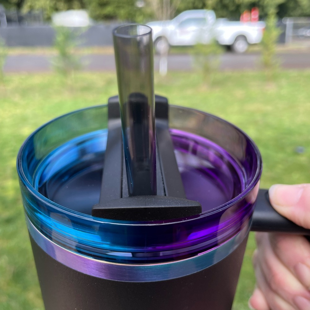 Stanley lid 30oz custom dyed! Black Chroma!